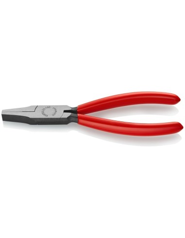 Alicate de boca plana recubiertos de plástico negro atramentado 160 mm KNIPEX 20 01 160