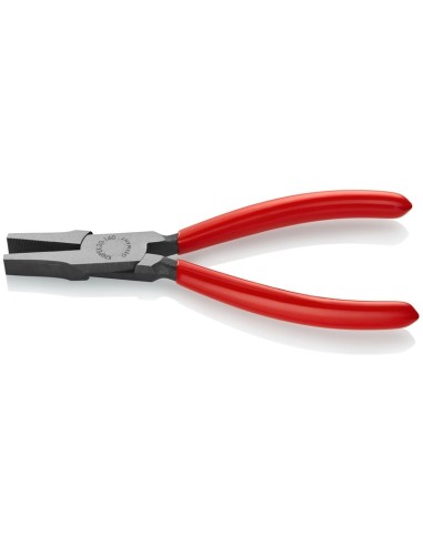 Alicate de boca plana recubiertos de plástico negro atramentado 160 mm KNIPEX 20 01 160