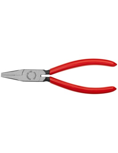 Alicate de boca plana recubiertos de plástico negro atramentado 160 mm KNIPEX 20 01 160