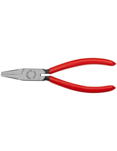 Alicate de boca plana recubiertos de plástico negro atramentado 160 mm KNIPEX 20 01 160
