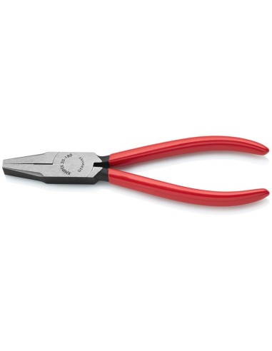 Alicate de boca plana recubiertos de plástico negro atramentado 180 mm KNIPEX 20 01 180