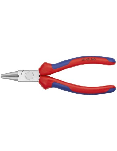 Alicate de boca redonda con fundas multicomponentes cromado 160 mm KNIPEX 22 05 160