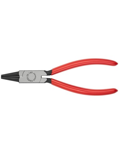Alicate de boca redonda recubiertos de plástico negro atramentado 160 mm KNIPEX 22 01 160