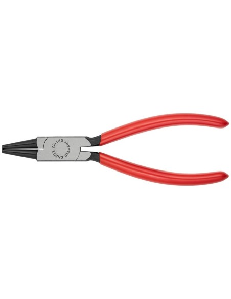 Alicate de boca redonda recubiertos de plástico negro atramentado 160 mm KNIPEX 22 01 160