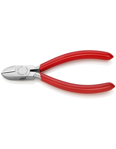 Alicate de corte diagonal para electromecánica recubiertos de plástico cromado 125 mm KNIPEX 76 03 125