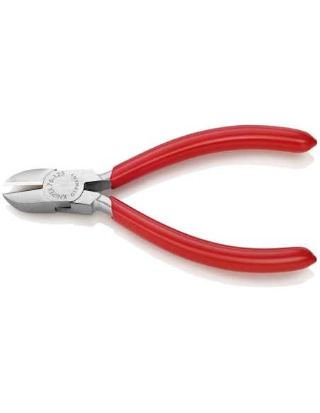 Alicate de corte diagonal para electromecánica recubiertos de plástico cromado 125 mm KNIPEX 76 03 125