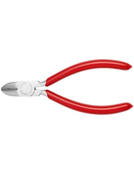 Alicate de corte diagonal para electromecánica recubiertos de plástico cromado 125 mm KNIPEX 76 03 125