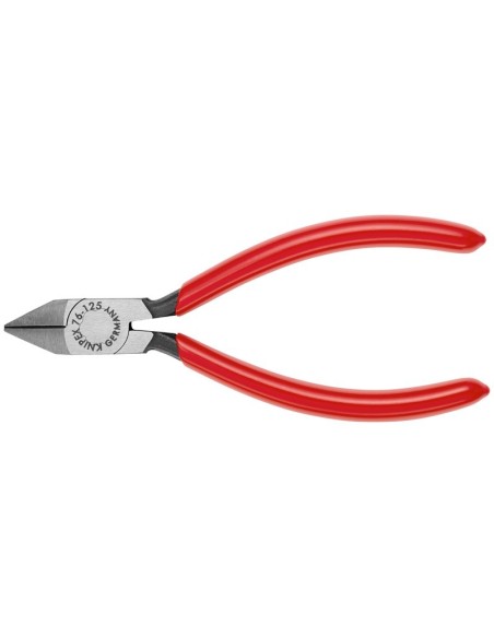 Alicate de corte diagonal para electromecánica recubiertos de plástico negro atramentado 125 mm KNIPEX 76 81 125