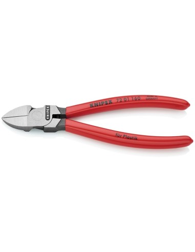 Alicate de corte diagonal para plásticos recubiertos de plástico 160 mm KNIPEX 72 01 160