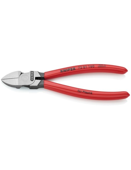 Alicate de corte diagonal para plásticos recubiertos de plástico 160 mm KNIPEX 72 01 160