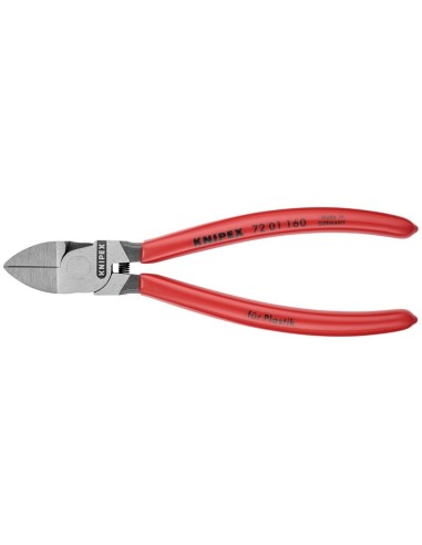 Alicate de corte diagonal para plásticos recubiertos de plástico 160 mm KNIPEX 72 01 160
