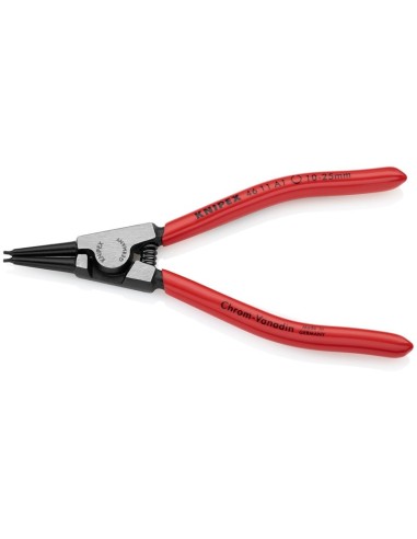 Alicate para arandelas para arandelas exteriores de ejes recubiertos de plástico negro atramentado 140 mm KNIPEX 46 11 A1