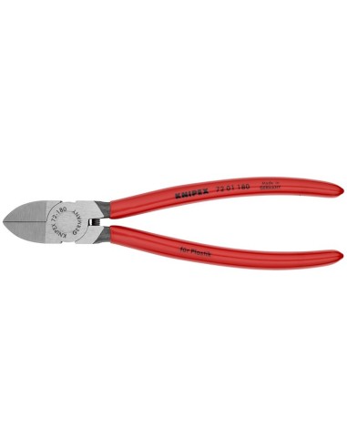 Alicate de corte diagonal para plásticos recubiertos de plástico 180 mm KNIPEX 72 01 180
