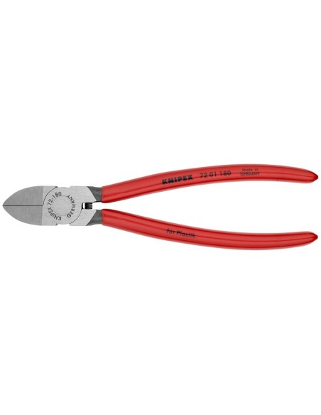 Alicate de corte diagonal para plásticos recubiertos de plástico 180 mm KNIPEX 72 01 180
