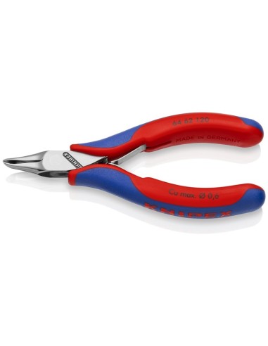 Alicate de corte frontal para electrónica con fundas multicomponentes 120 mm KNIPEX 64 62 120
