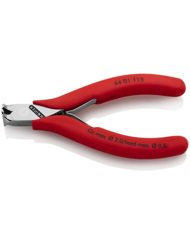 Alicate de corte frontal para electrónica recubiertos de plástico antideslizante 115 mm KNIPEX 64 01 115