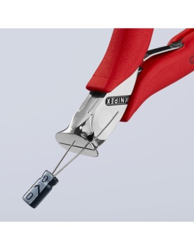 Alicate de corte frontal para electrónica recubiertos de plástico antideslizante 115 mm KNIPEX 64 01 115