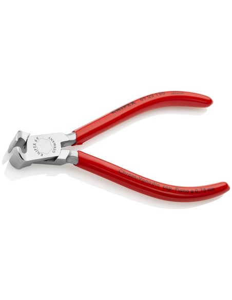 Alicate de corte frontal para mecánicos recubiertos de plástico cromado 130 mm KNIPEX 69 03 130