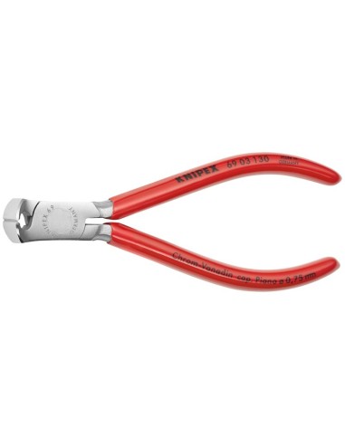 Alicate de corte frontal para mecánicos recubiertos de plástico cromado 130 mm KNIPEX 69 03 130