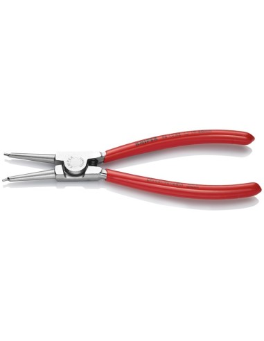 Alicate para arandelas para arandelas exteriores de ejes recubiertos de plástico cromado 180 mm KNIPEX 46 13 A2