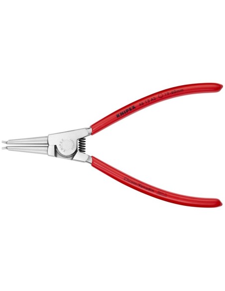 Alicate para arandelas para arandelas exteriores de ejes recubiertos de plástico cromado 180 mm KNIPEX 46 13 A2
