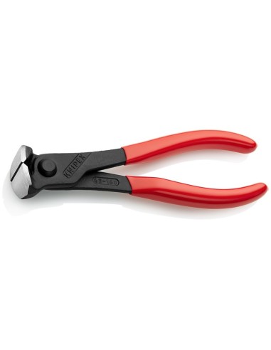 Alicate de corte frontal recubiertos de plástico negro atramentado 160 mm KNIPEX 68 01 160 EAN