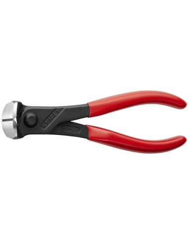 Alicate de corte frontal recubiertos de plástico negro atramentado 160 mm KNIPEX 68 01 160 EAN