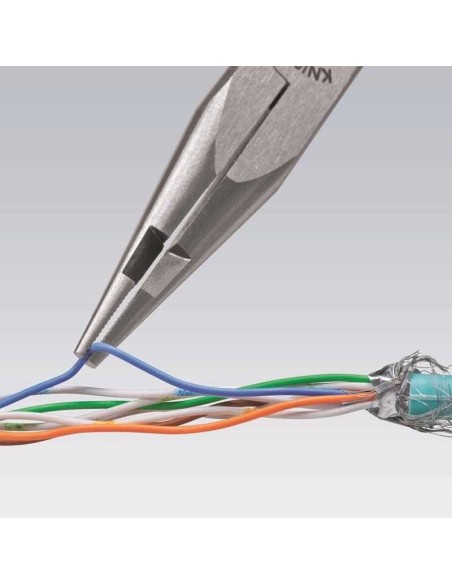 Alicate de montaje con corte central (alicate para telefonía) recubiertos de plástico 160 mm KNIPEX 27 01 160