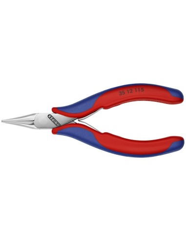 Alicate de montaje para electrónica con fundas multicomponentes 115 mm (cartulina autoservicio/blíster) KNIPEX 35 12 115 SB