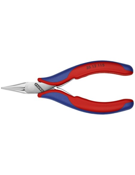 Alicate de montaje para electrónica con fundas multicomponentes 115 mm (cartulina autoservicio/blíster) KNIPEX 35 12 115 SB