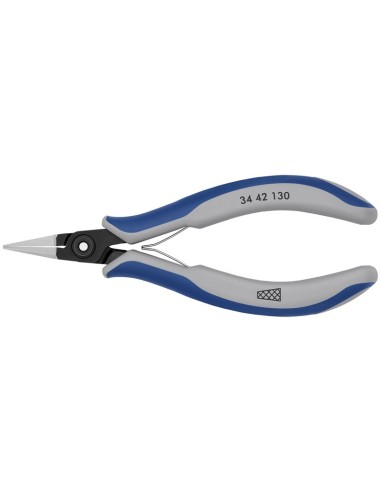 Alicate de precisión de montaje para electrónica con fundas multicomponentes bruñido 130 mm KNIPEX 34 42 130