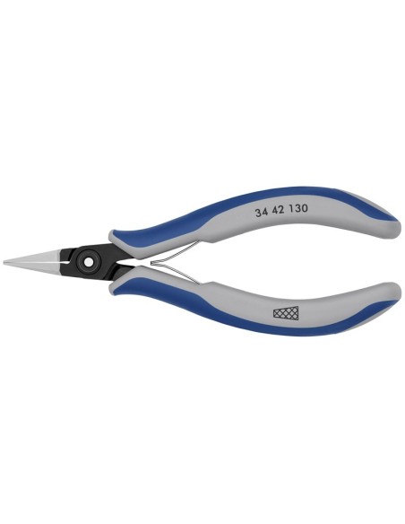 Alicate de precisión de montaje para electrónica con fundas multicomponentes bruñido 130 mm KNIPEX 34 42 130