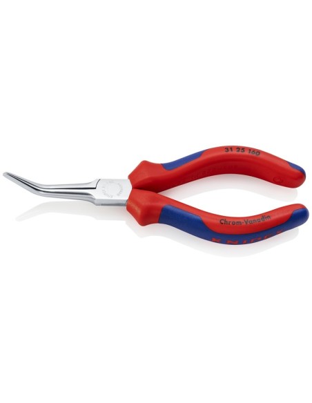 Alicate de presión (Alicate acabado en punta) con fundas multicomponentes cromado 160 mm KNIPEX 31 25 160