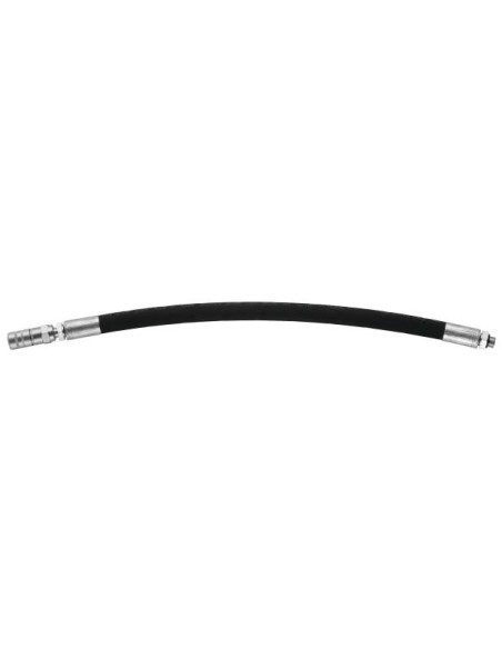 EXTENSIÓN FLEXIBLE CON BOQUILLA PARA BOMBAS O EQUIPOS DE ENGRASE, POLIESTER DE DOBLE TRENZA, 300 MM