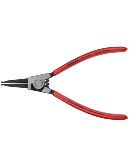 Alicate para arandelas para arandelas de sujeción en ejes recubiertos de plástico negro atramentado 180 mm KNIPEX 46 11 G4