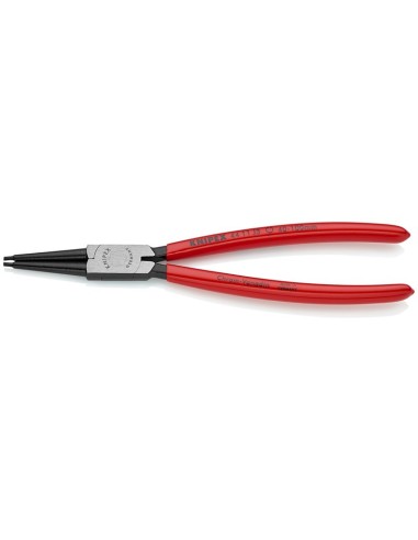Alicate para arandelas para arandelas interiores en taladros recubiertos de plástico negro atramentado 225 mm (cartulina autose