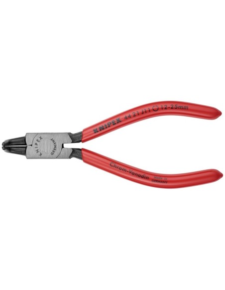 Alicate para arandelas para arandelas interiores en taladros recubiertos de plástico negro atramentado 130 mm (cartulina autose