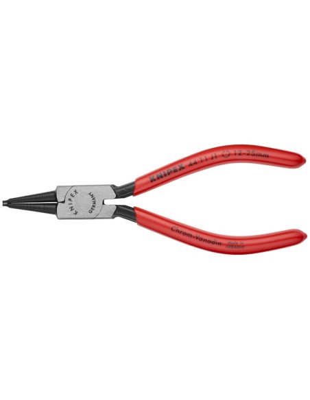 Alicate para arandelas para arandelas interiores en taladros recubiertos de plástico negro atramentado 140 mm (cartulina autose