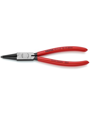 Alicate para arandelas para arandelas interiores en taladros recubiertos de plástico negro atramentado 180 mm KNIPEX 44 11 J2