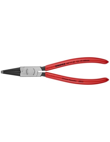 Alicate para arandelas para arandelas interiores en taladros recubiertos de plástico negro atramentado 180 mm KNIPEX 44 11 J2
