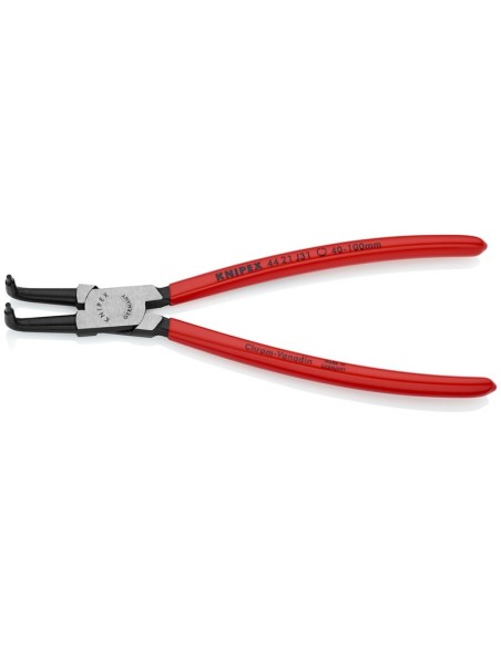 Alicate para arandelas para arandelas interiores en taladros recubiertos de plástico negro atramentado 215 mm (cartulina autose
