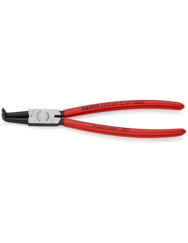 Alicate para arandelas para arandelas interiores en taladros recubiertos de plástico negro atramentado 215 mm KNIPEX 44 21 J31