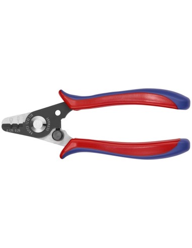 Alicate pelacables para cables de fibra óptica con fundas de plástico bruñido 130 mm KNIPEX 12 82 130 SB