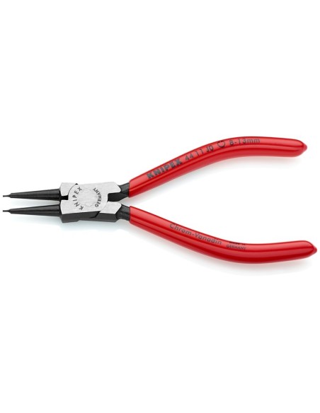 Alicate para arandelas para arandelas interiores en taladros recubiertos de plástico negro atramentado 140 mm KNIPEX 44 11 J0