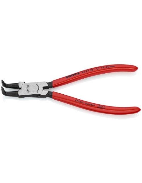 Alicate para arandelas para arandelas interiores en taladros recubiertos de plástico negro atramentado 170 mm (cartulina autose