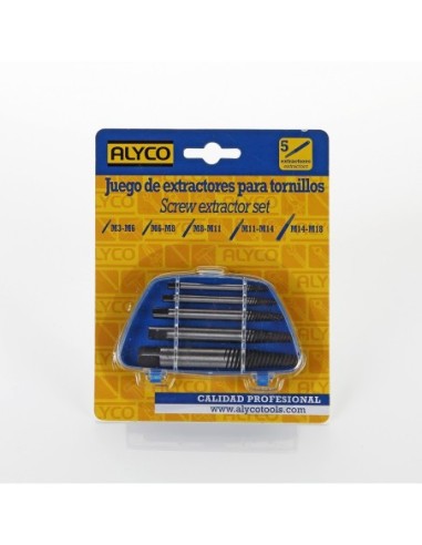 Alyco 122330 juego de extractores para tornillos
