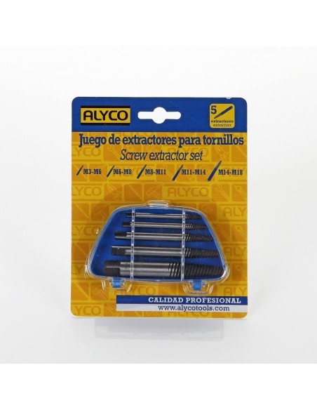 Alyco 122330 juego de extractores para tornillos
