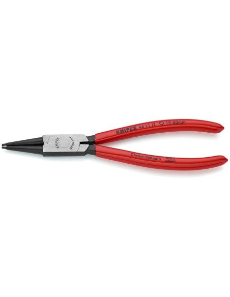 Alicate para arandelas para arandelas interiores en taladros recubiertos de plástico negro atramentado 180 mm (cartulina autose