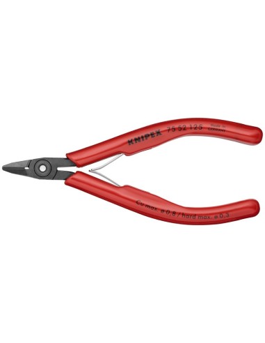 Alicates de corte diagonal para electrónica con fundas de plástico bruñido 125 mm KNIPEX 75 52 125