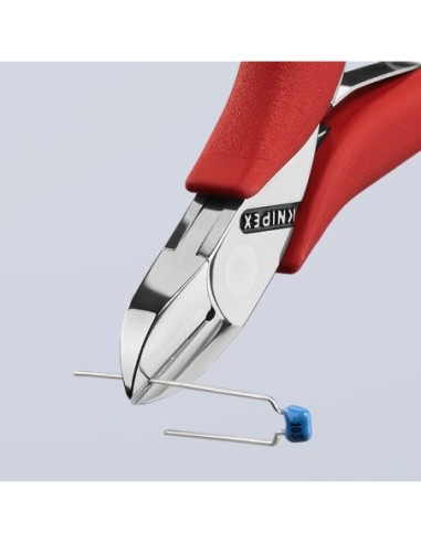Alicates de corte diagonal para electrónica recubiertos de plástico 115 mm KNIPEX 77 01 115